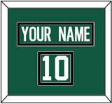 New York Nameplate & Number (Shoulder) - Home Green - Double Mat 3