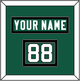 New York Nameplate & Number (Shoulder) - Home Green (2019-2023) - Double Mat 3