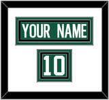 New York Nameplate & Number (Shoulder) - Home Green - Triple Mat 1