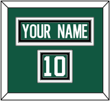 New York Nameplate & Number (Shoulder) - Home Green - Triple Mat 2