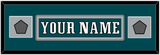 Philadelphia Nameplate & 2x Super Bowl Jersey Patches - Home Green - Single Mat 4