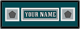 Philadelphia Nameplate & 2x Super Bowl Jersey Patches - Home Green - Double Mat 6