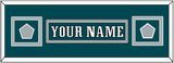 Philadelphia Nameplate & 2x Super Bowl Jersey Patches - Home Green - Double Mat 8