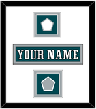 Philadelphia Nameplate, Logo Patch & Super Bowl Jersey Patch - Home Green - Double Mat 1