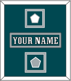 Philadelphia Nameplate, Logo Patch & Super Bowl Jersey Patch - Home Green - Double Mat 2