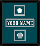 Philadelphia Nameplate, Logo Patch & Super Bowl Jersey Patch - Home Green - Double Mat 2