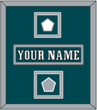 Philadelphia Nameplate, Logo Patch & Super Bowl Jersey Patch - Home Green - Double Mat 2