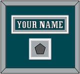 Philadelphia Nameplate & Super Bowl Jersey Patch - Home Green - Double Mat 3