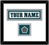 Philadelphia Nameplate & Super Bowl Jersey Patch - Road White - Double Mat 1
