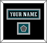 Philadelphia Nameplate & Super Bowl Jersey Patch - Alternate Black - Double Mat 3