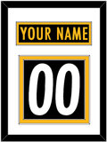 Pittsburgh Nameplate & Number (Back) - Home Black - Double Mat 1