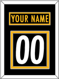 Pittsburgh Nameplate & Number (Back) - Home Black - Double Mat 2