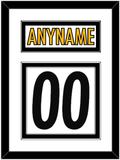 Pittsburgh Nameplate & Number (Back) - Road White - Double Mat 2