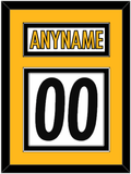 Pittsburgh Nameplate & Number (Back) - Road White - Double Mat 4