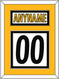 Pittsburgh Nameplate & Number (Back) - Road White - Double Mat 4