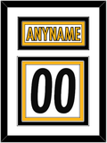 Pittsburgh Nameplate & Number (Back) - Road White - Triple Mat 1