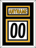 Pittsburgh Nameplate & Number (Back) - Road White - Triple Mat 2