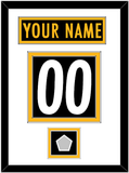 Pittsburgh Nameplate & Number (Back) With Super Bowl Jersey Patch - Home Black - Double Mat 1