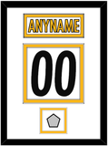 Pittsburgh Nameplate & Number (Back) With Super Bowl Jersey Patch - Road White - Double Mat 1