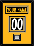 Pittsburgh Nameplate & Number (Back) With Super Bowl Jersey Patch - Home Black - Triple Mat 3