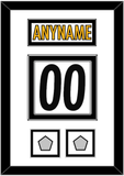 Pittsburgh Nameplate & Number (Back) With 2 Super Bowl Jersey Patches - Road White - Double Mat 2