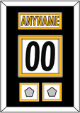 Pittsburgh Nameplate & Number (Back) With 2 Super Bowl Jersey Patches - Road White - Double Mat 3