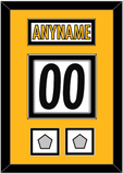 Pittsburgh Nameplate & Number (Back) With 2 Super Bowl Jersey Patches - Road White - Double Mat 4