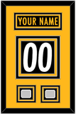 Pittsburgh Nameplate & Number (Back) With 2 Super Bowl Jersey Patches - Home Black - Triple Mat 3
