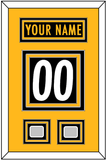 Pittsburgh Nameplate & Number (Back) With 2 Super Bowl Jersey Patches - Home Black - Triple Mat 3