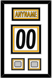 Pittsburgh Nameplate & Number (Back) With 2 Super Bowl Jersey Patches - Road White - Triple Mat 1