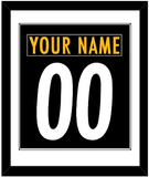 Pittsburgh Nameplate & Number (Back) Combined - Home Black - Single Mat 1