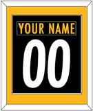 Pittsburgh Nameplate & Number (Back) Combined - Home Black - Single Mat 2