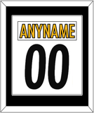 Pittsburgh Nameplate & Number (Back) Combined - Road White - Single Mat 1