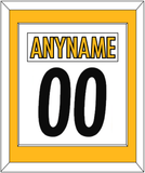 Pittsburgh Nameplate & Number (Back) Combined - Road White - Single Mat 2