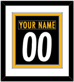Pittsburgh Nameplate & Number (Back) Combined - Home Black - Double Mat 1