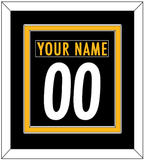 Pittsburgh Nameplate & Number (Back) Combined - Home Black - Double Mat 2