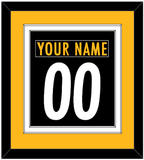 Pittsburgh Nameplate & Number (Back) Combined - Home Black - Double Mat 3