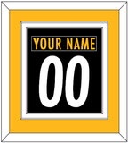 Pittsburgh Nameplate & Number (Back) Combined - Home Black - Double Mat 3