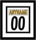 Pittsburgh Nameplate & Number (Back) Combined - Road White - Double Mat 2