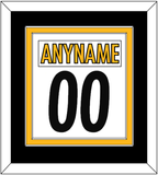 Pittsburgh Nameplate & Number (Back) Combined - Road White - Double Mat 3