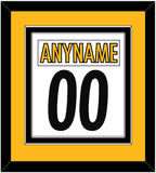 Pittsburgh Nameplate & Number (Back) Combined - Road White - Double Mat 4