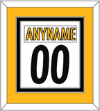 Pittsburgh Nameplate & Number (Back) Combined - Road White - Double Mat 4