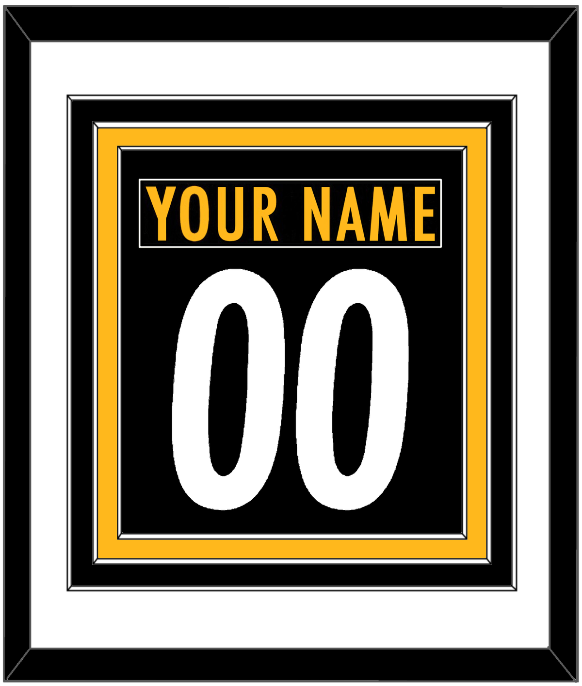 Pittsburgh Nameplate & Full-Size Number - Combined