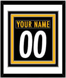 Pittsburgh Nameplate & Number (Back) Combined - Home Black - Triple Mat 1