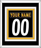 Pittsburgh Nameplate & Number (Back) Combined - Home Black - Triple Mat 2