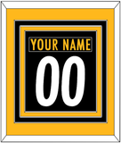 Pittsburgh Nameplate & Number (Back) Combined - Home Black - Triple Mat 3