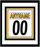 Pittsburgh Nameplate & Number (Back) Combined - Road White - Triple Mat 1