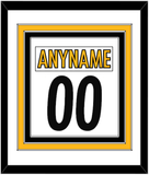 Pittsburgh Nameplate & Number (Back) Combined - Road White - Triple Mat 2