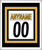 Pittsburgh Nameplate & Number (Back) Combined - Road White - Triple Mat 3