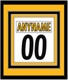 Pittsburgh Nameplate & Number (Back) Combined - Road White - Triple Mat 4